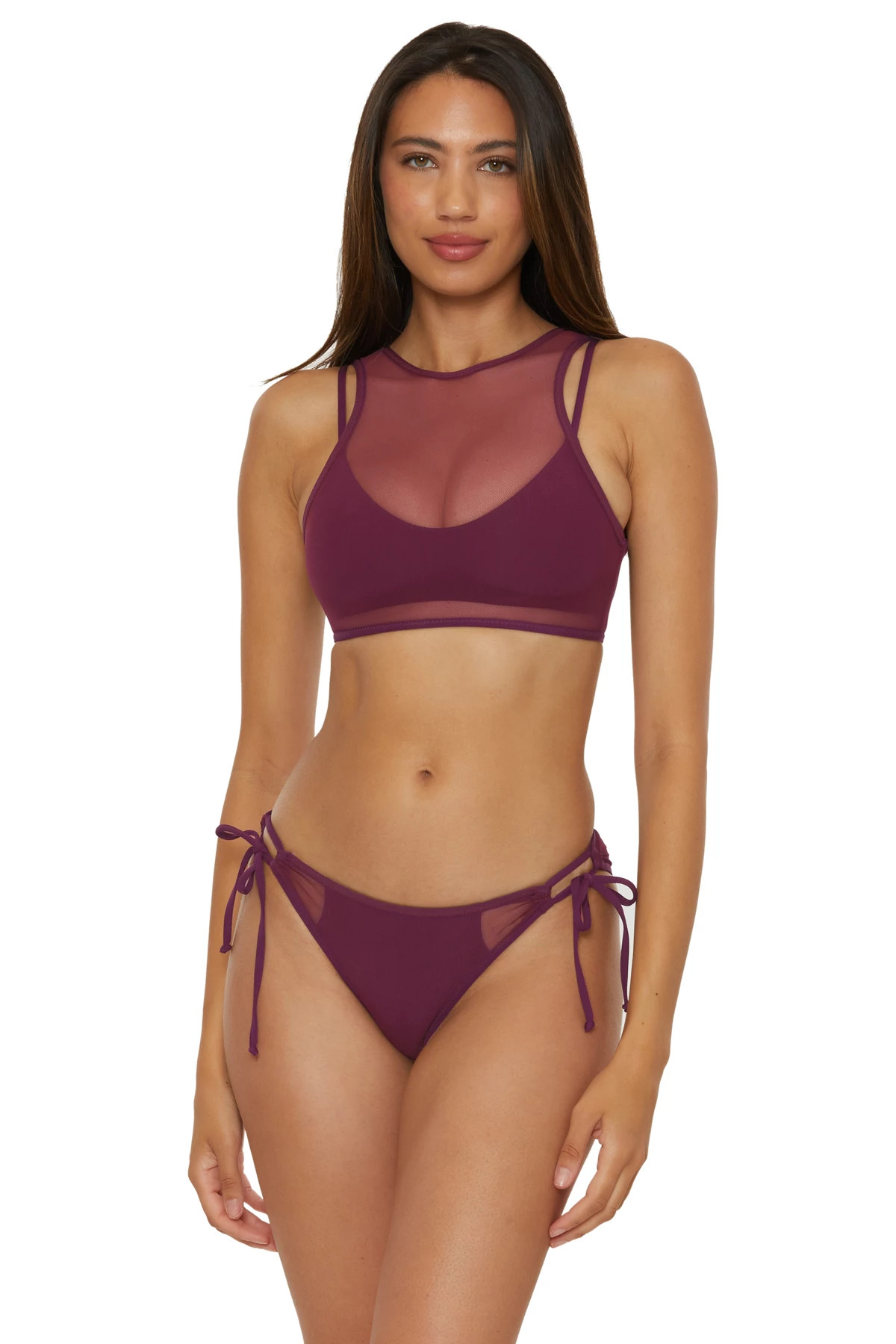 AUBERGINE Ariadne Mesh Bralette Bikini Top image number 1