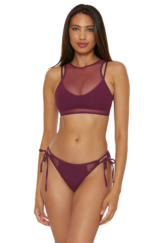 AUBERGINE Ariadne Mesh Bralette Bikini Top