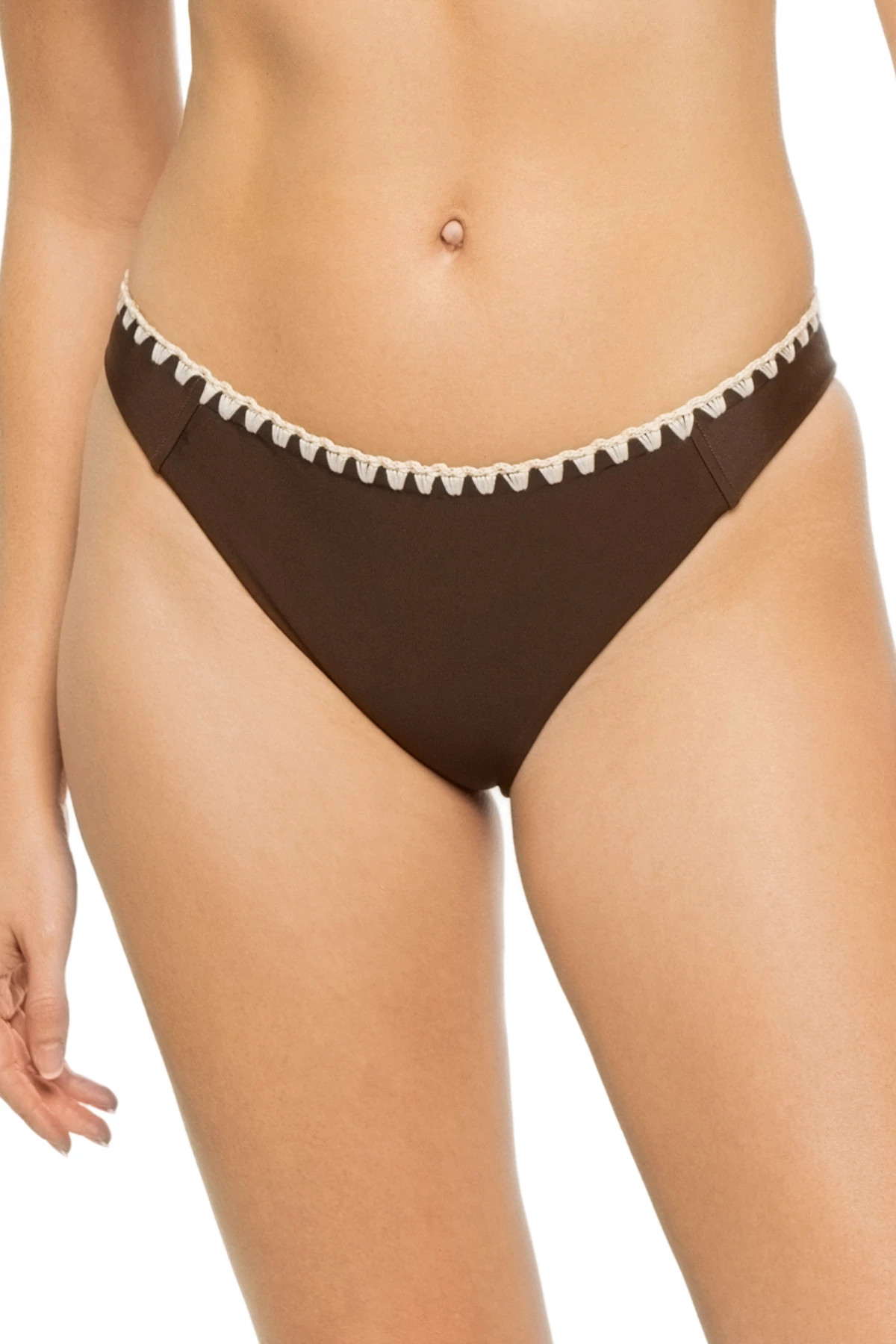 BEACH BROWN Iliana Hipster Bikini Bottom image number 1