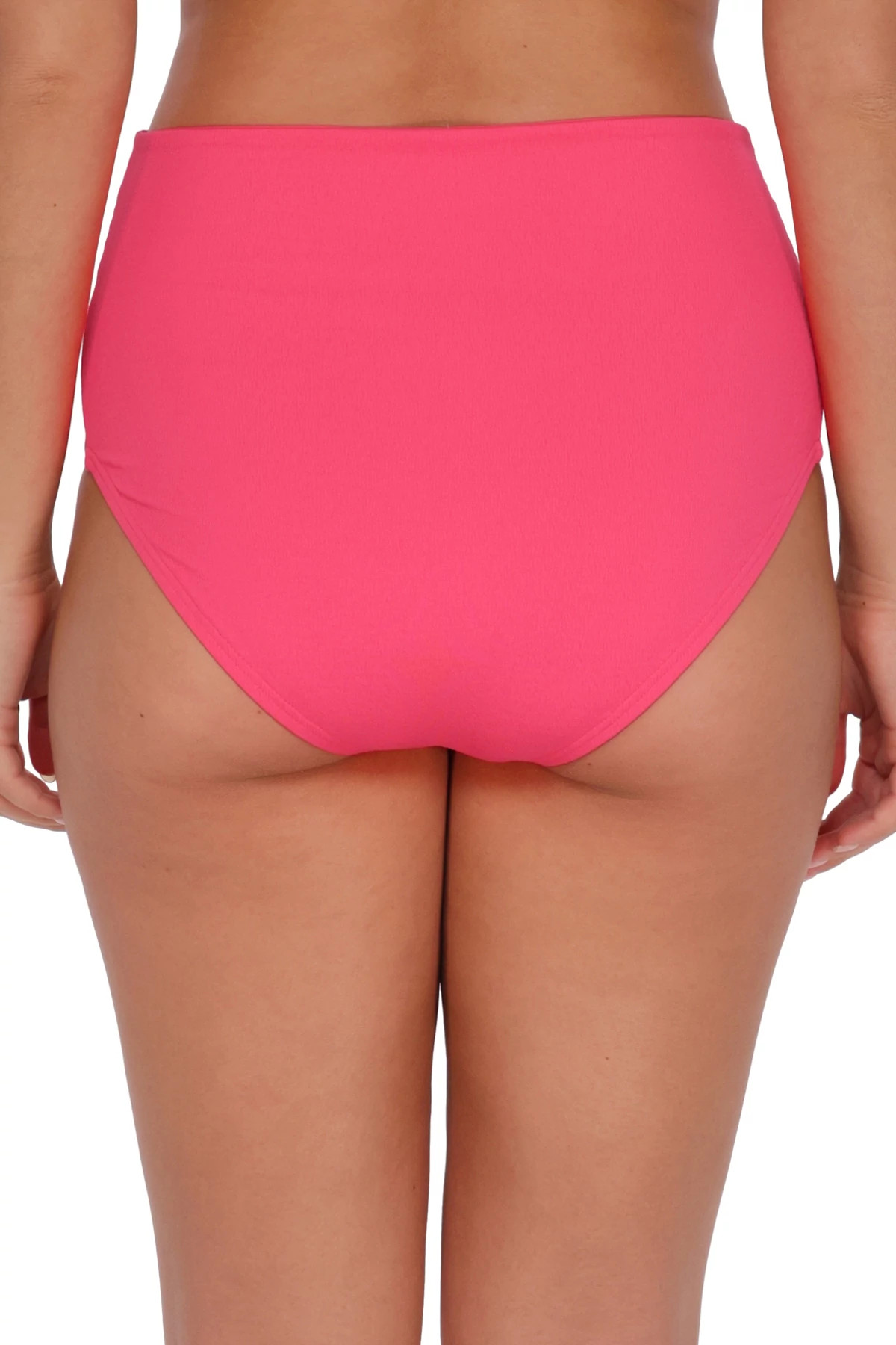 POSY PINK CREPE Capri Foldover High Waist Bottom image number 4
