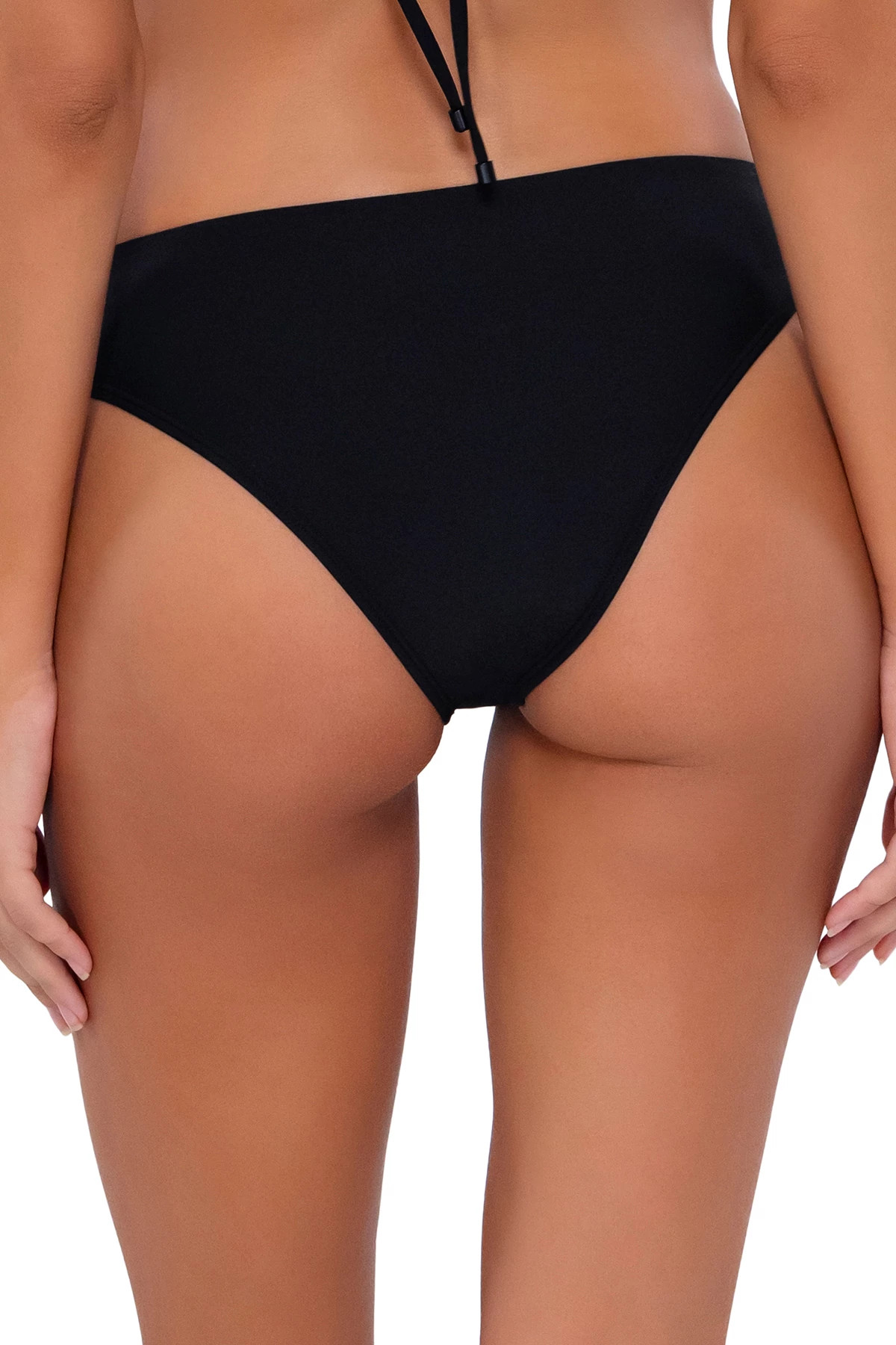 BLACK Saylor Tab Side Hipster Bikini Bottom image number 2