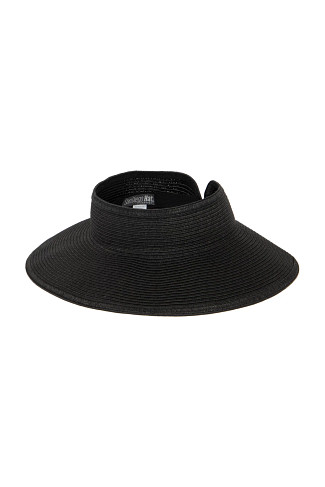 BLACK Ultrabraid Large Brim Visor