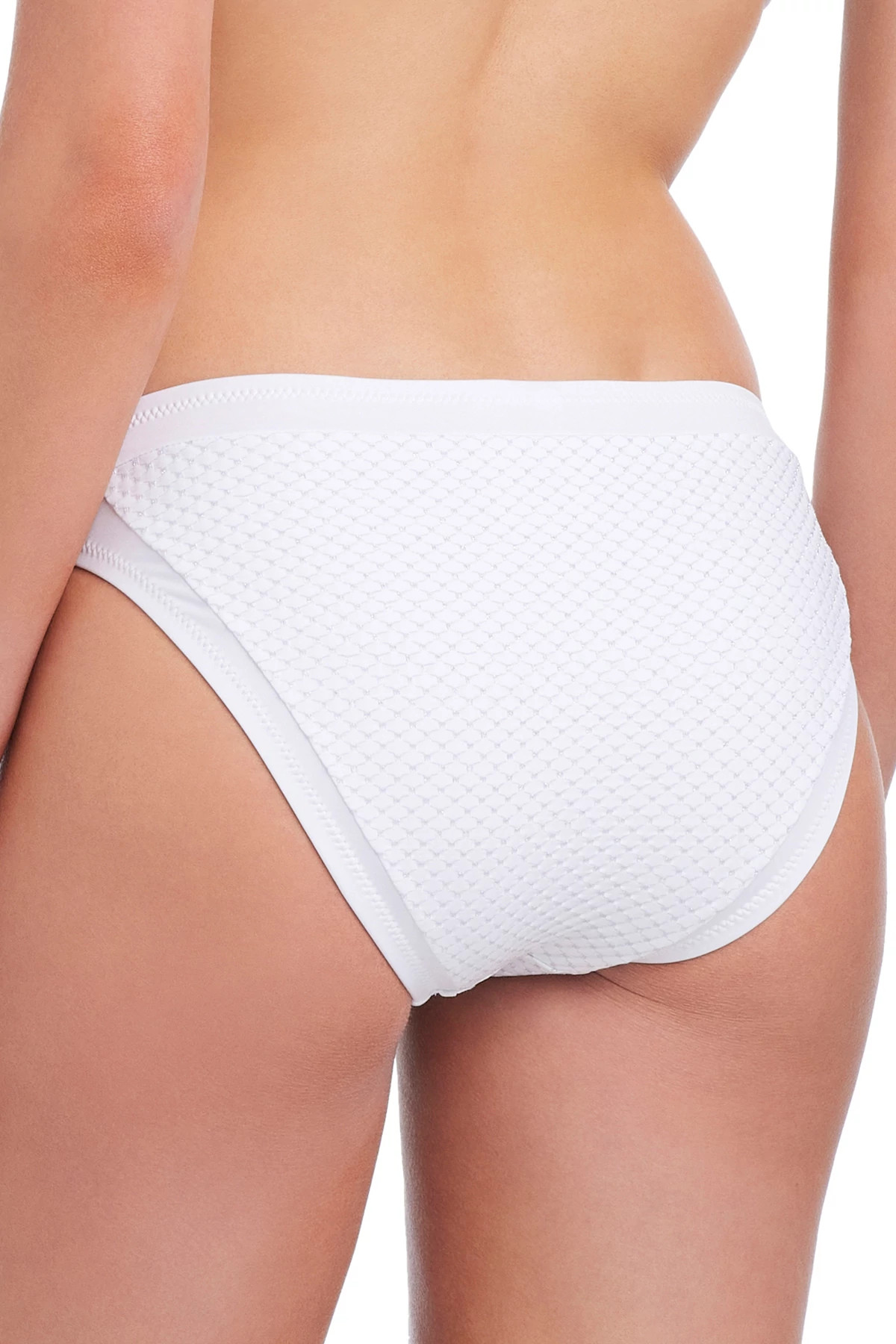 BRIGHT WHITE Banded Hipster Bikini Bottom image number 2