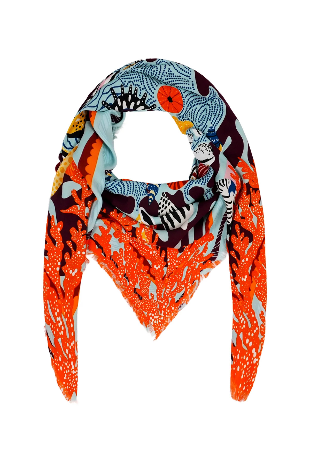 BLUE Coral Sarong image number 2