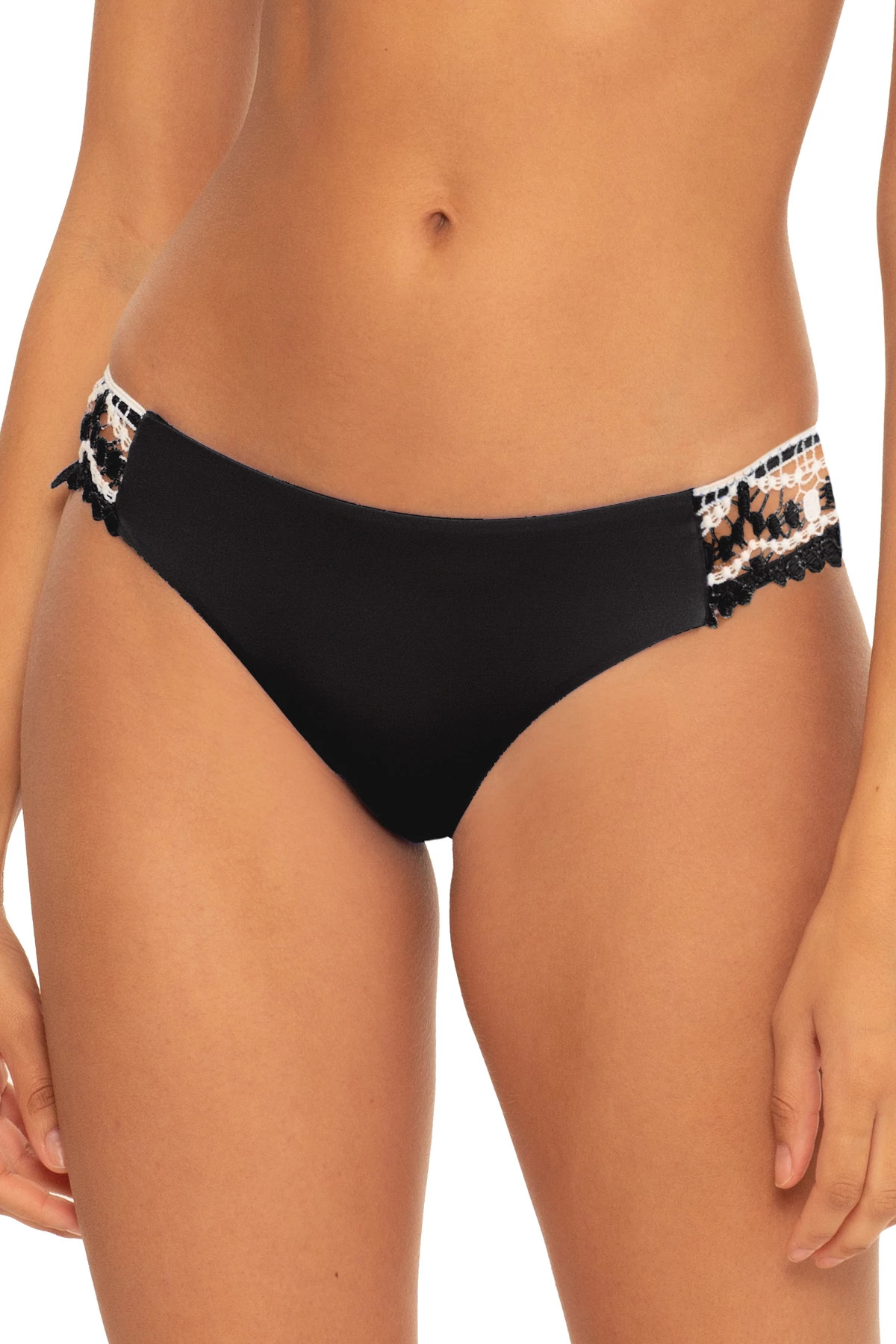 BLACK Avery Tab Side Hipster Bikini Bottom image number 1