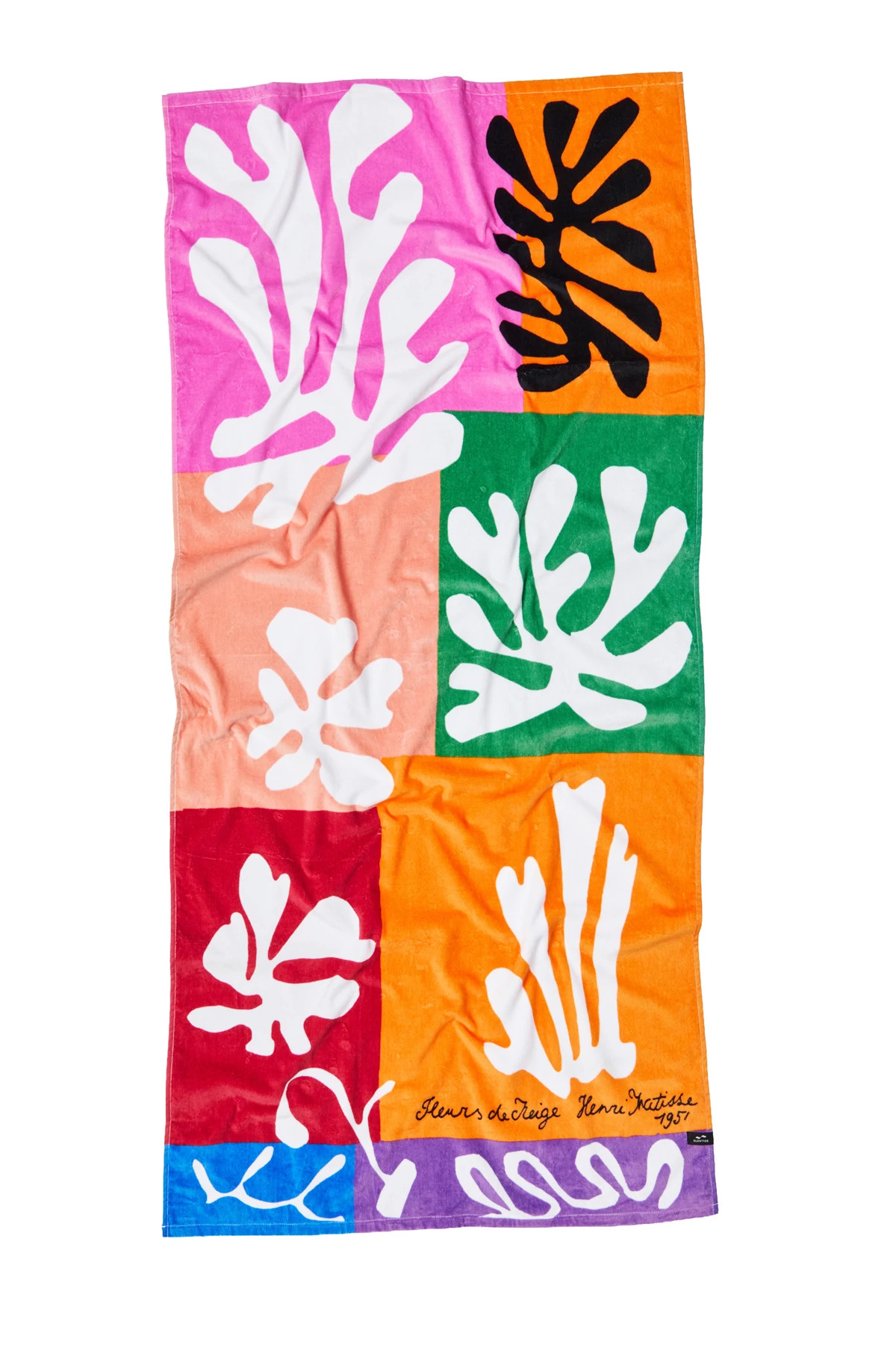 MULTI Snow Flowers Matisse Beach Towel image number 1