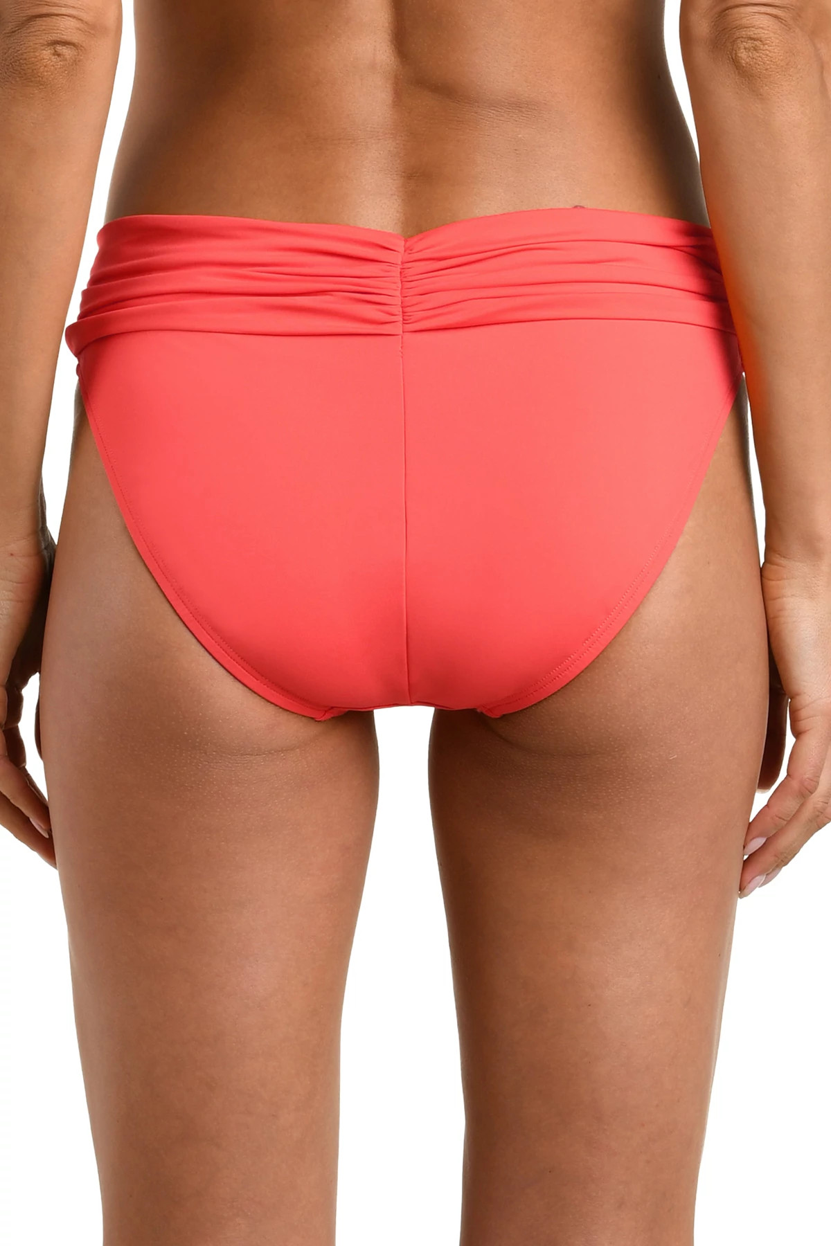 SUNSET GLOW Shirred Banded Bikini Bottom image number 2