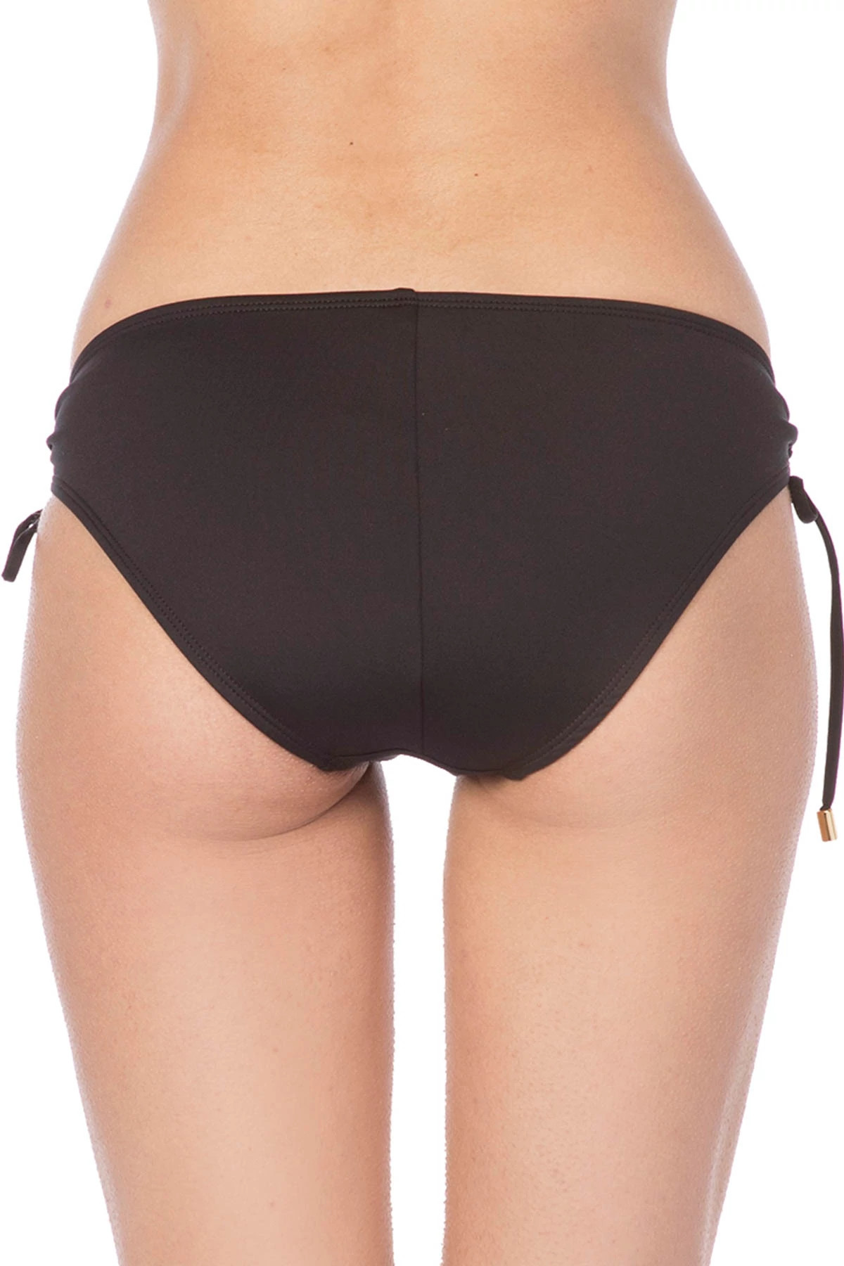 BLACK Island Goddess Loop Tie Side Hipster Bikini Bottom image number 2