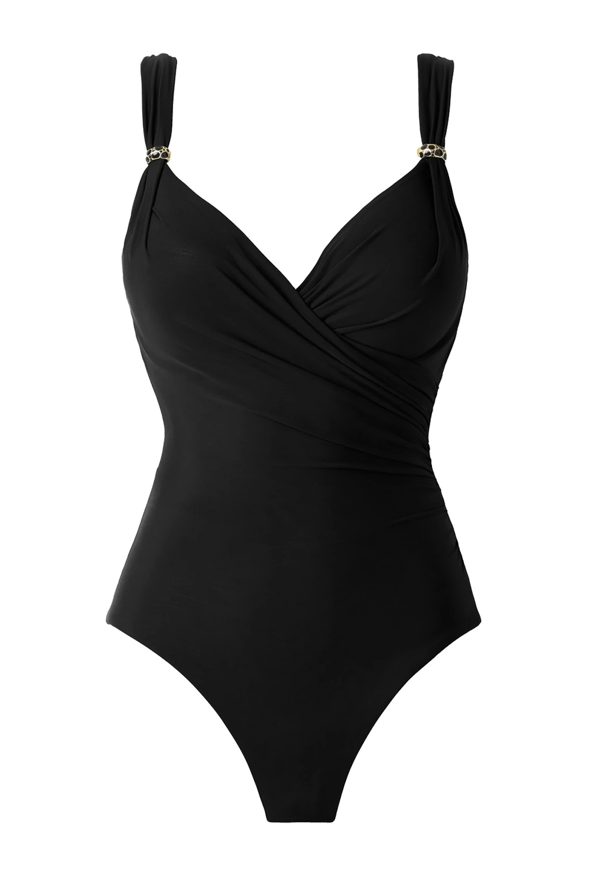 BLACK Siren Underwire Surplice One Piece Swimsuit image number 4