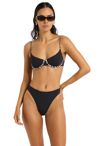 COCONUT ZEBRA/BLACK BARE Martti Reversible Underwire Bikini Top