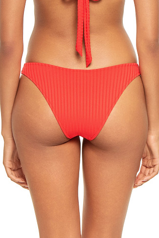 RED RIBBED Noto Ribbed Hipster Bikini Bottom