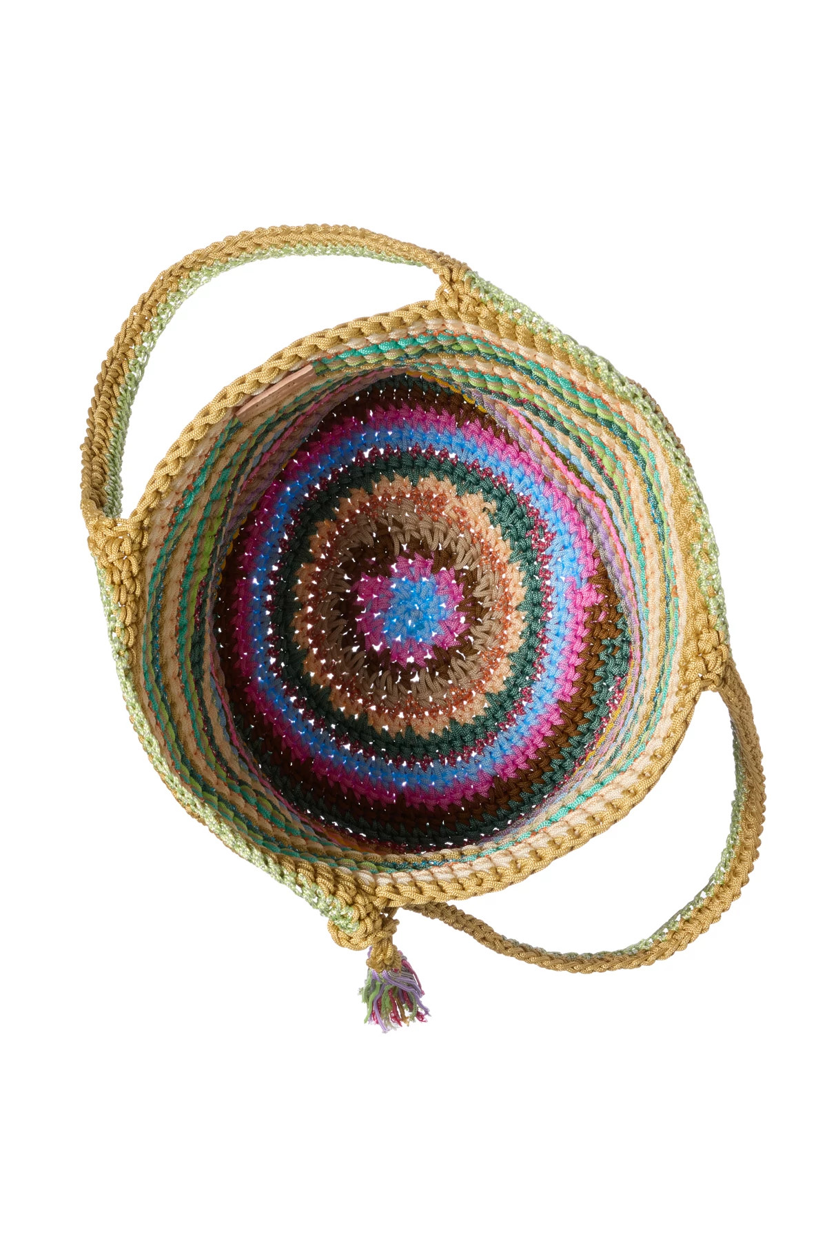 MULTI Rio Stripe Crochet Tote Bag image number 2