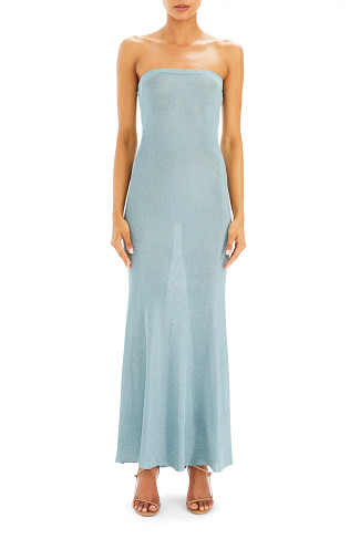 SKY BLUE Narissa Strapless Midi Dress 