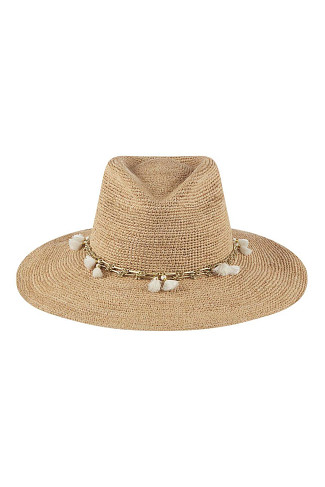 NATURAL/WHITE Odele Panama Hat