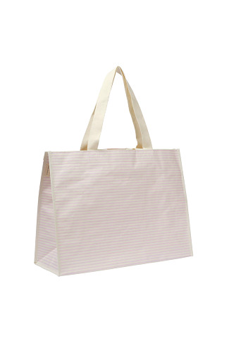 PINK STRIPE Palma Carry All Tote Bag