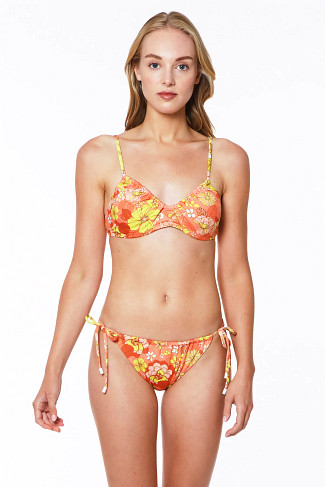 MANGO Floral Underwire Bikini Top