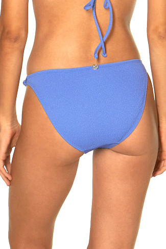 Dive Deeper Periwinkle Blue Ribbed V-Cut Bikini Bottom
