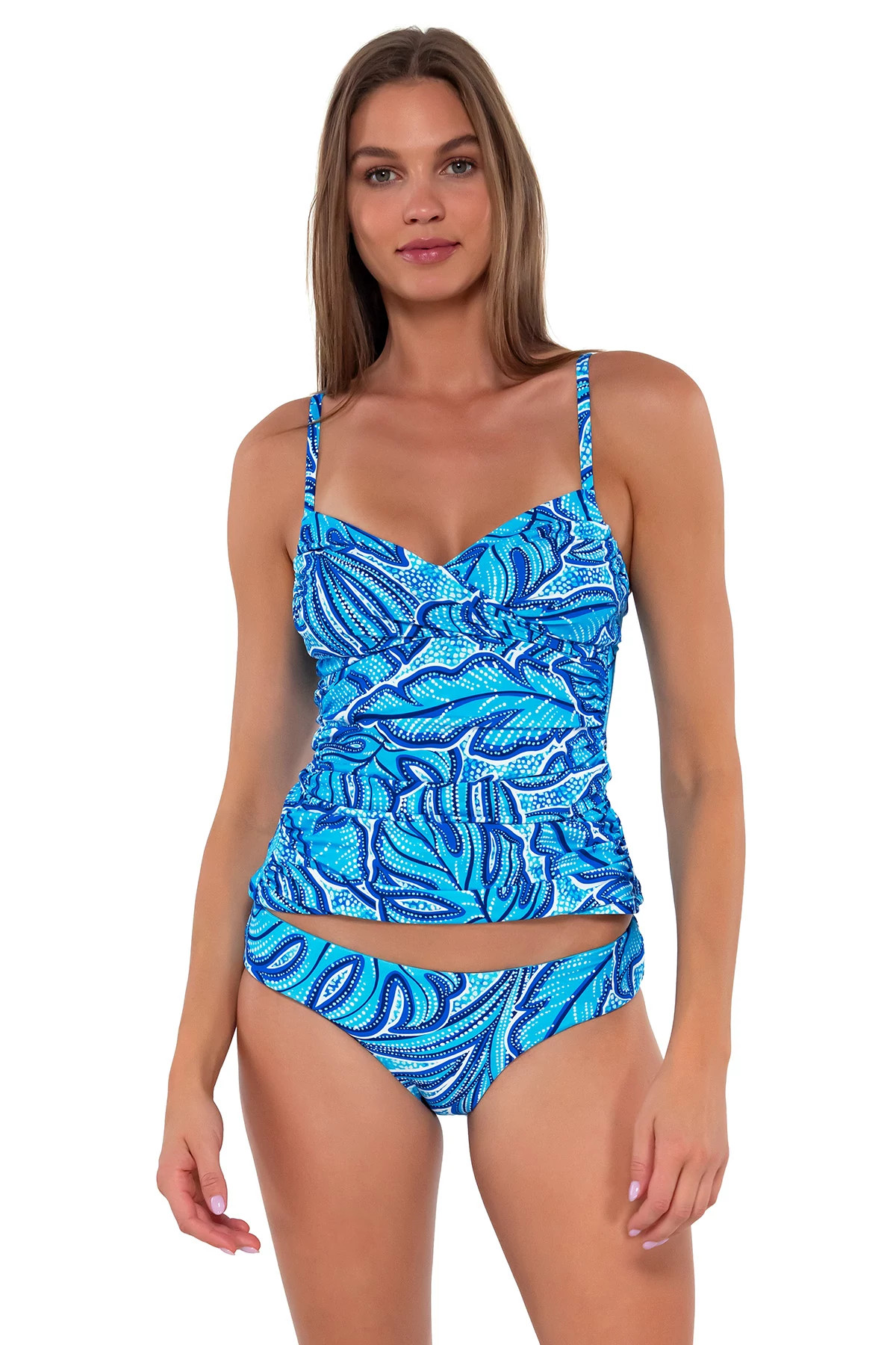 Cascade Seagrass Texture Simone Tankini Top, Women's Swimwear