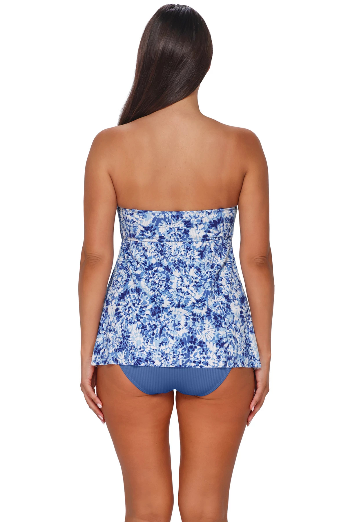 ISLAND INK RIB Molly Bandeau Tankini image number 3
