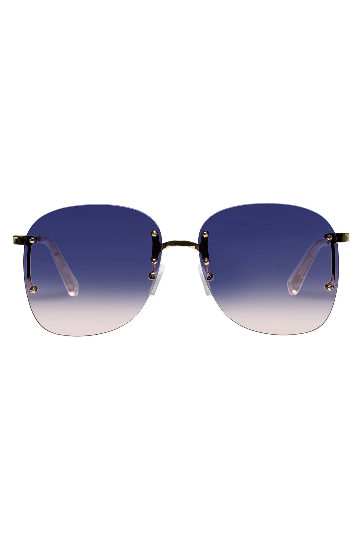 BRIGHT GOLD/BLUE Skyline Oversized Sunglasses image number 2