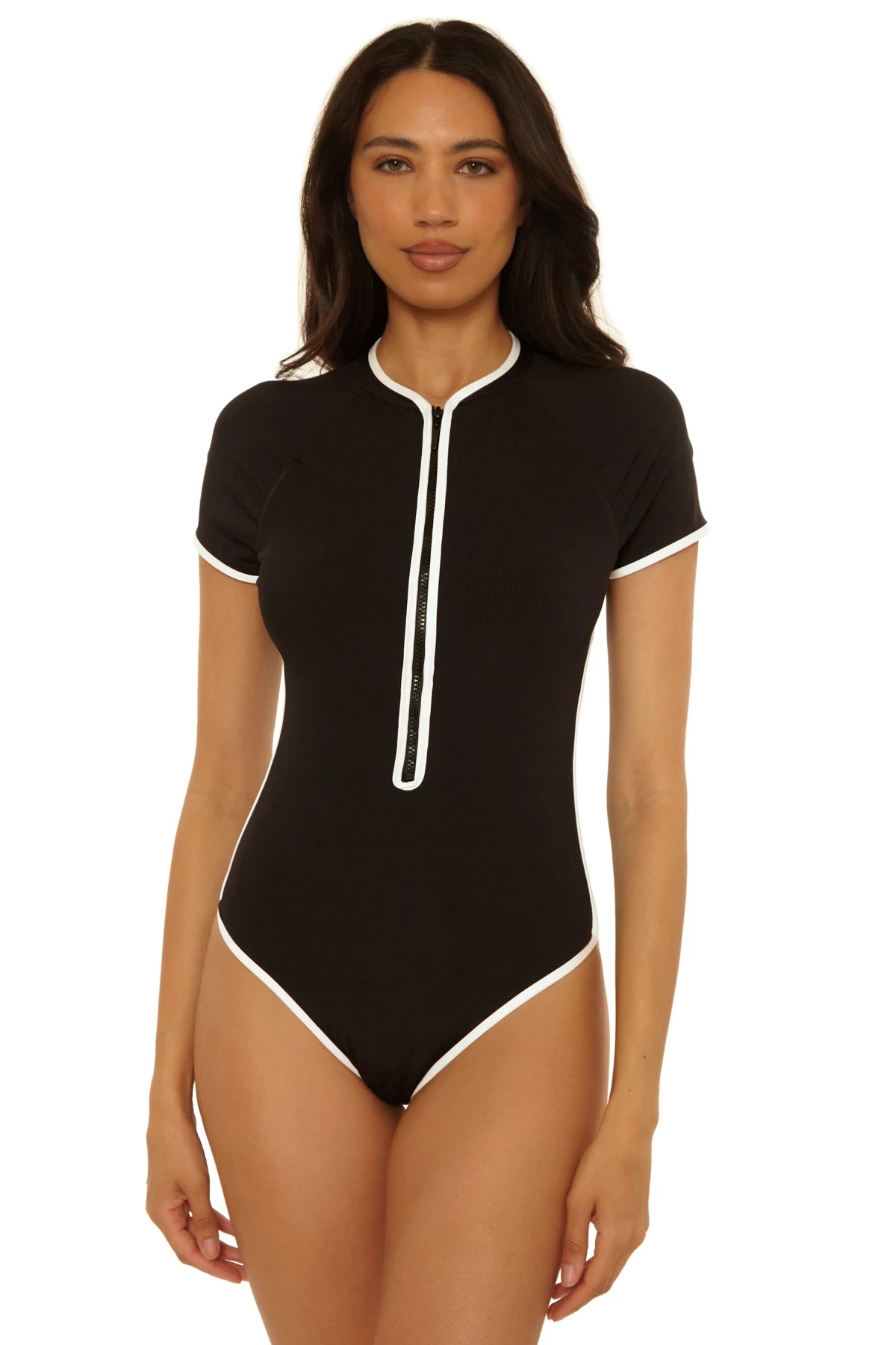 BLACK Triumph Ribbed One Piece Swimsuit image number 3