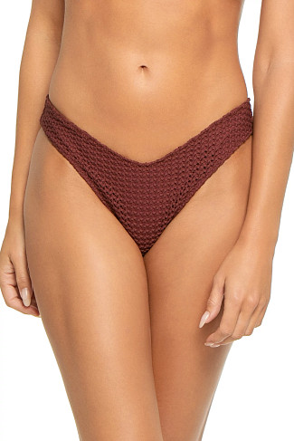 MAROON CROCHET Lulu Brazilian Bikini Bottom