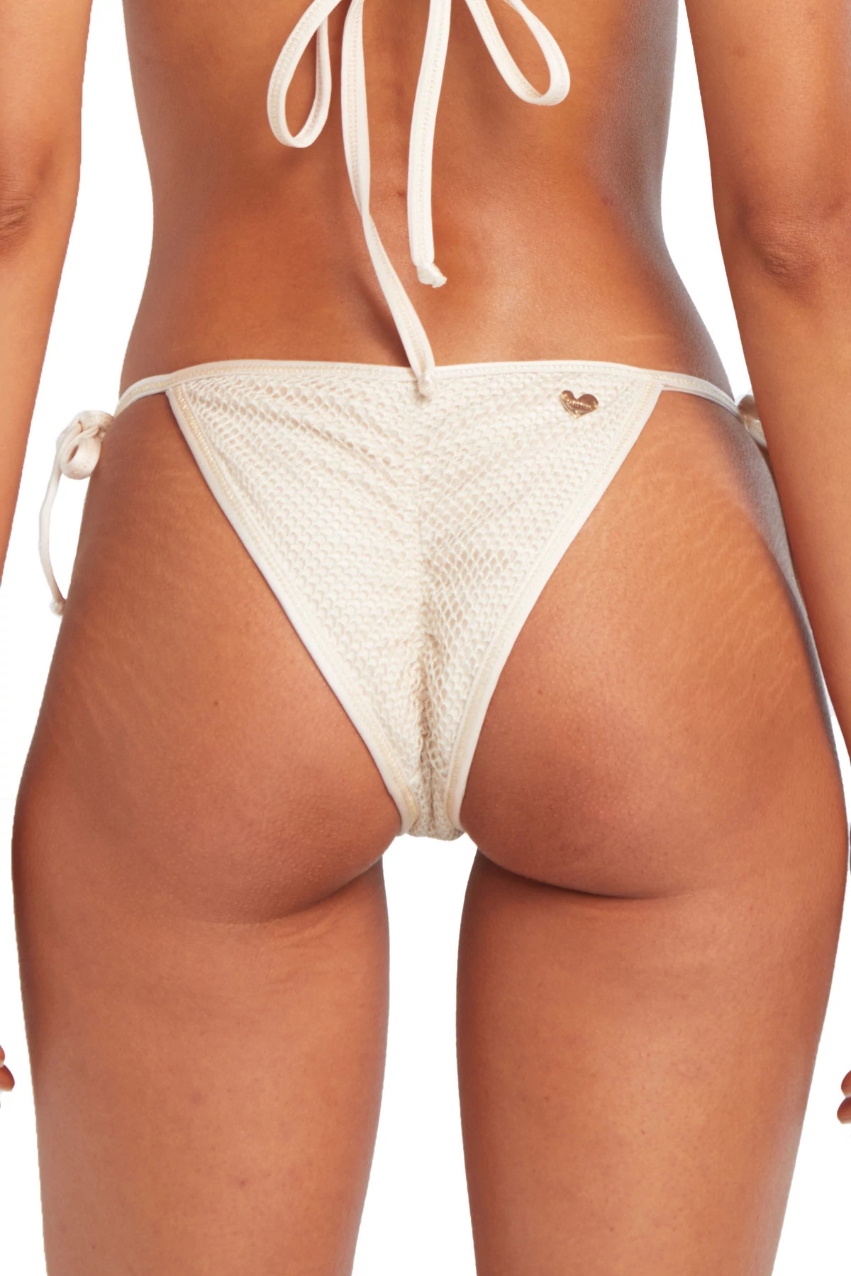 WHITE Tessa Brazilian Bikini Bottom image number 2