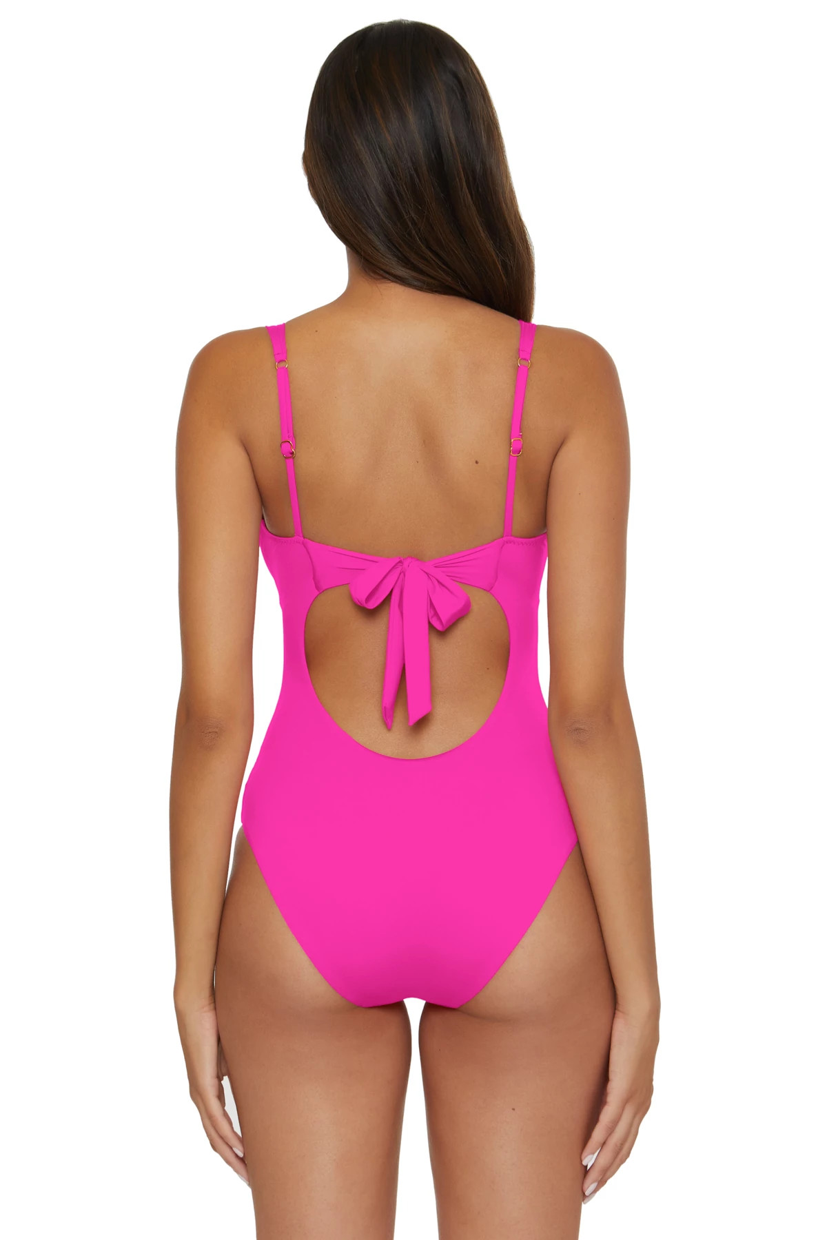 PINK FLAMBE Viviana V-Front One Piece Swimsuit image number 2