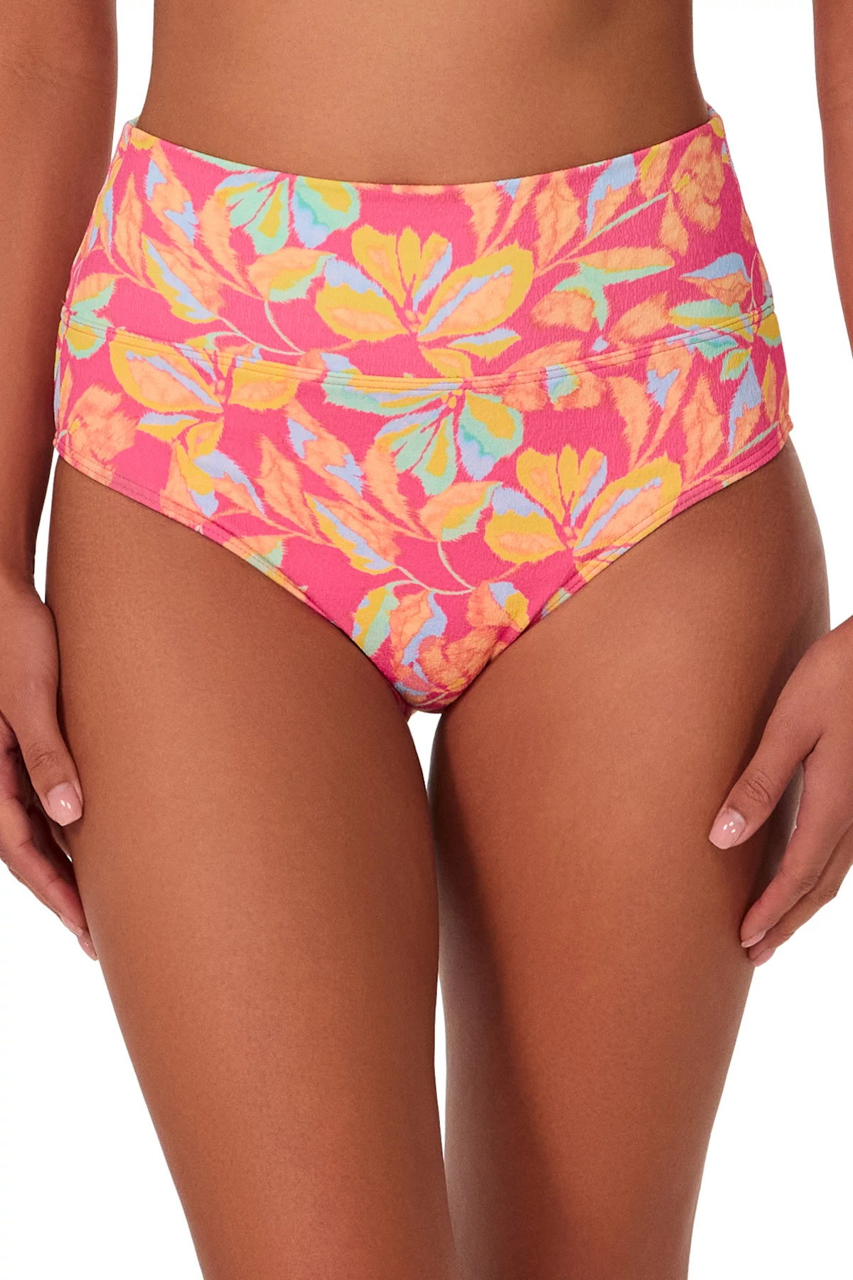 MAGIC HOUR CREPE Hannah High Waist Bikini Bottom image number 1