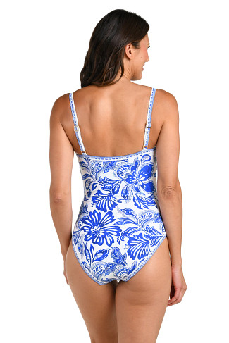 LAPIS Botanical Brocade One Piece Swimsuit