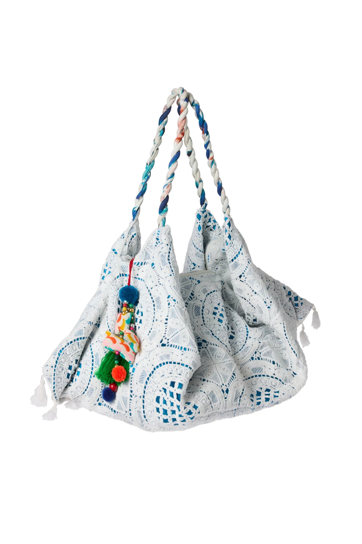 TURQ Crochet Fringe Tote image number 2