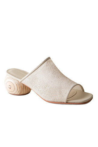 NATURAL JUTE Milla Heeled Slide