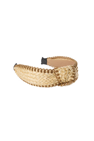 NATURAL Raffia Knot Headband