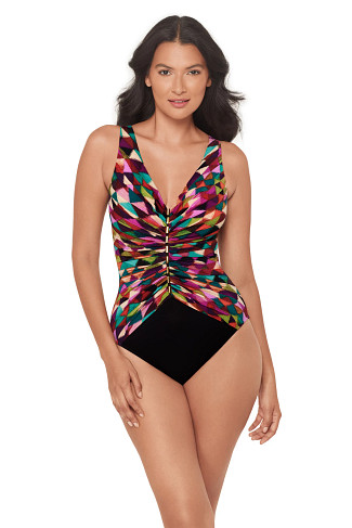 MULTI Charmer Ruched One Piece Swimsuit
