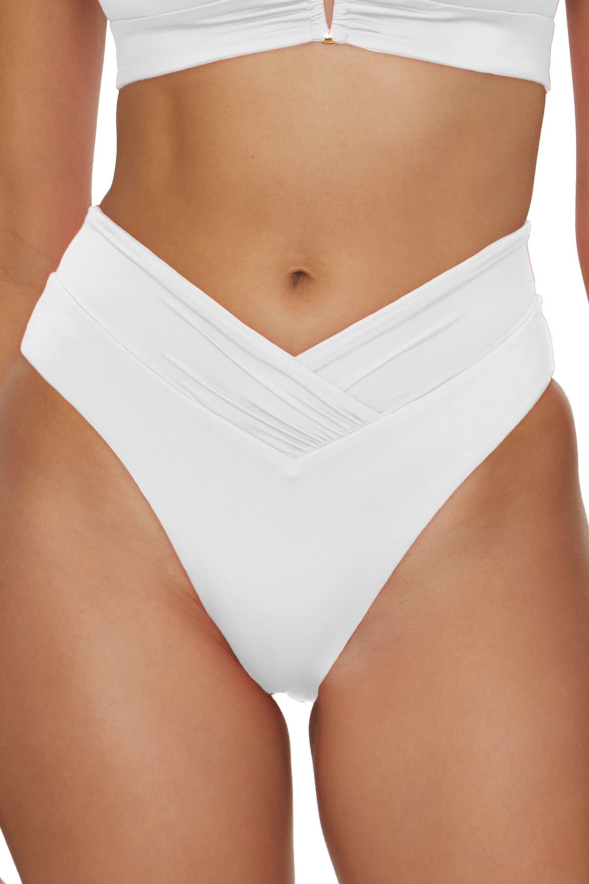 WHITE Carolina High Waist Bikini Bottom image number 1