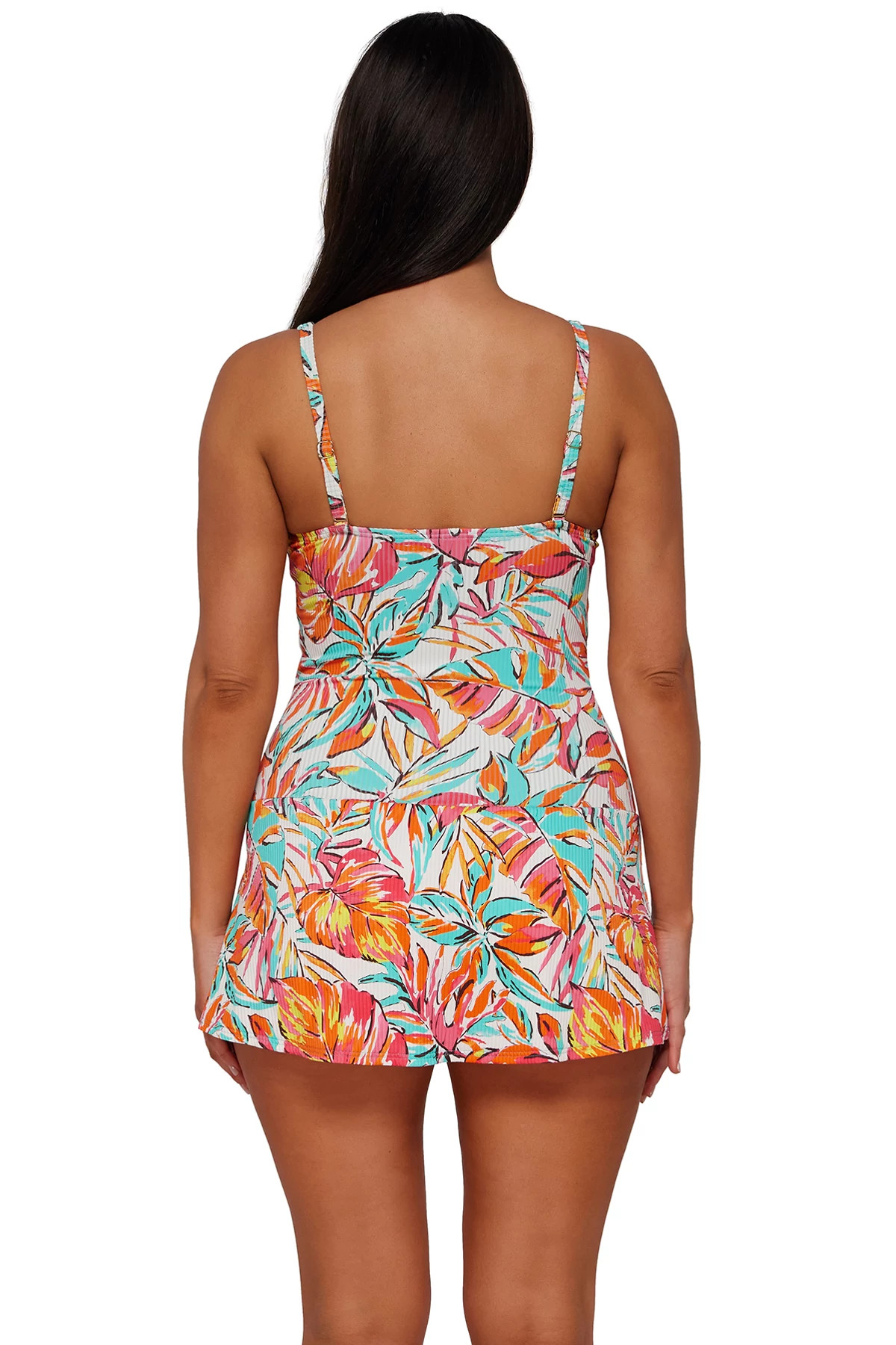 PALM SERENADE SANDBAR RIB Sienna Swimdress image number 3