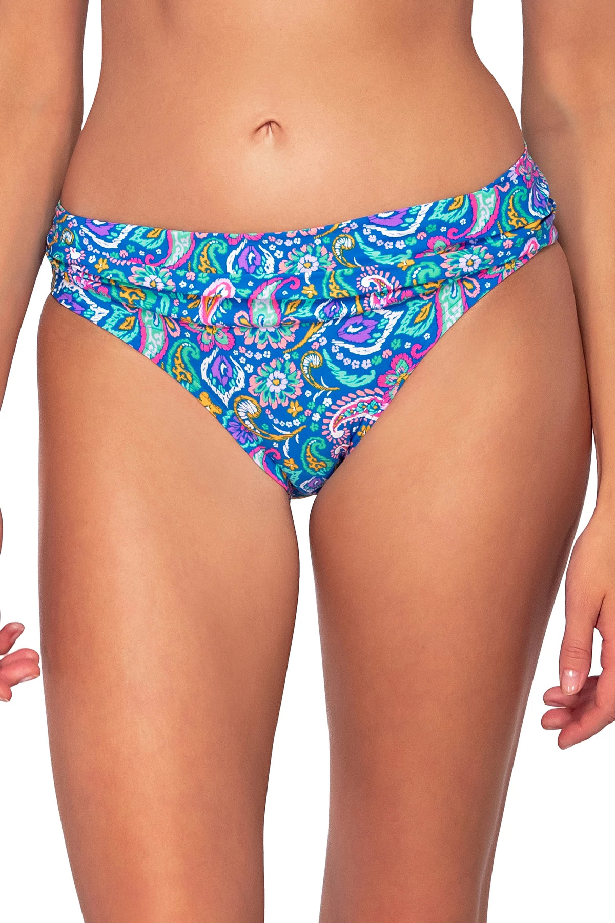 PERSIAN SKY Unforgettable Banded Hipster Bikini Bottom image number 1