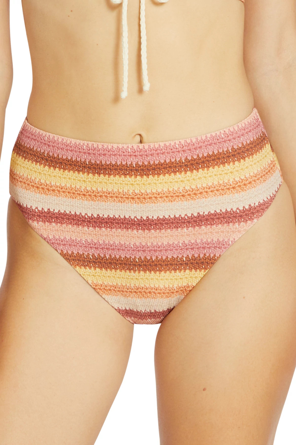 BLUSH Lyra Striped High Waist Bikini Bottom image number 1