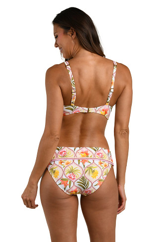 MULTI Floral Raffia Ring Bikini Top