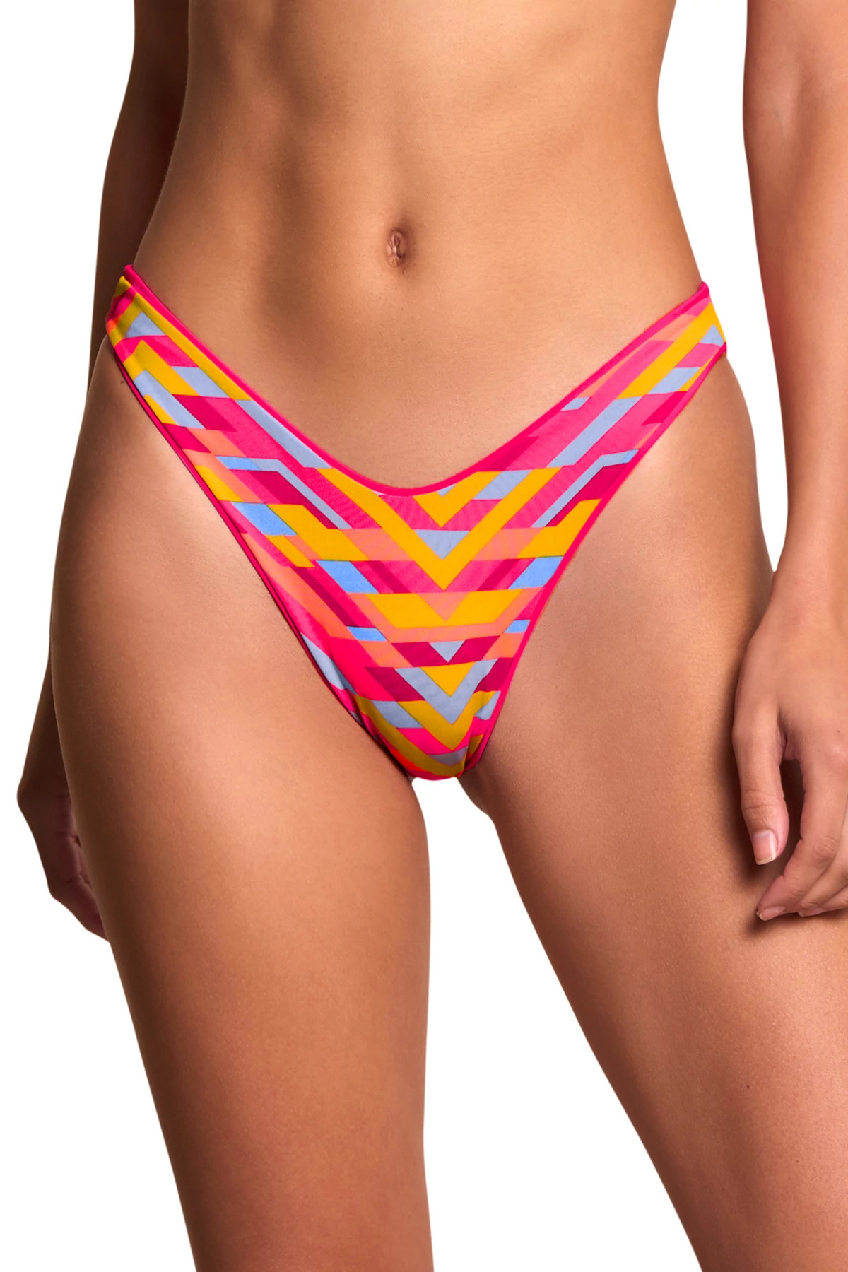 DRAGON FRUIT Splendour Reversible Brazilian Bikini Bottom image number 2