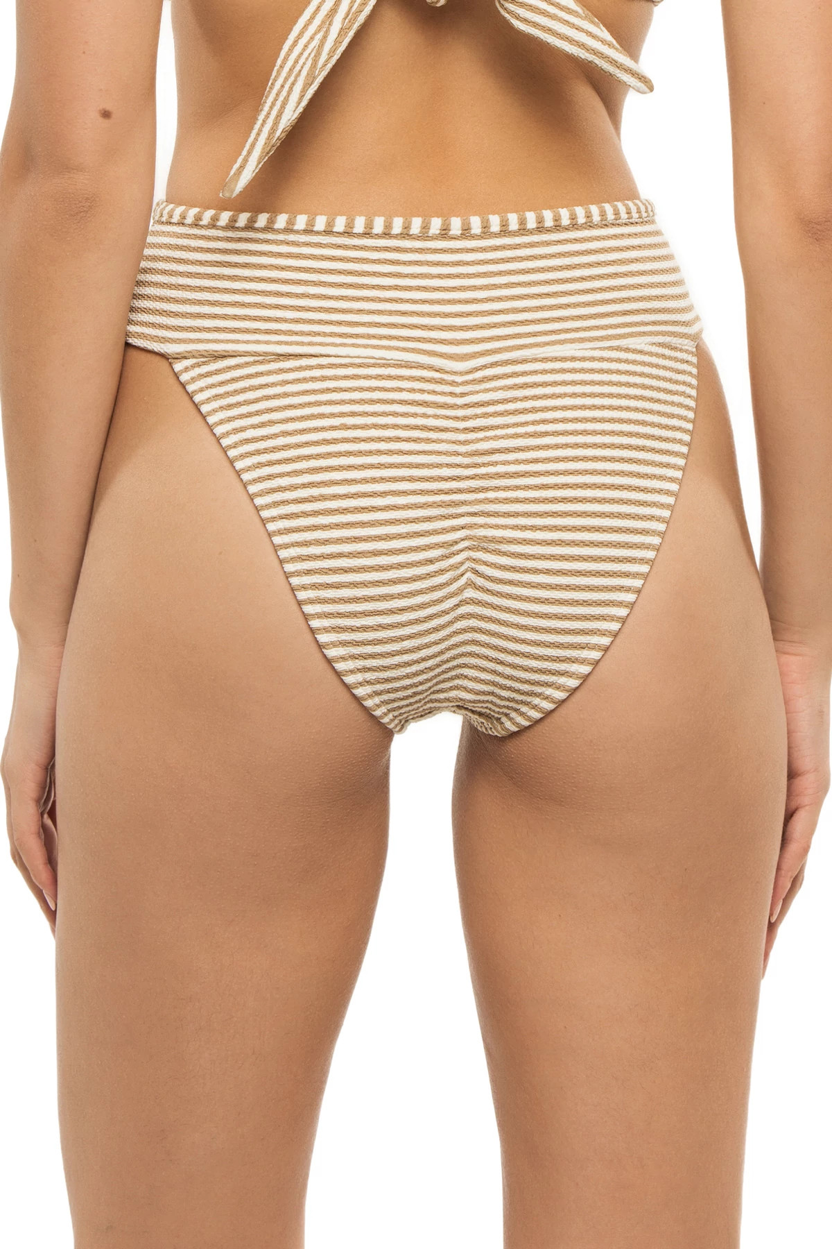 NEUTRAL STRIPE Tamarindo High Waist Bikini Bottom image number 2