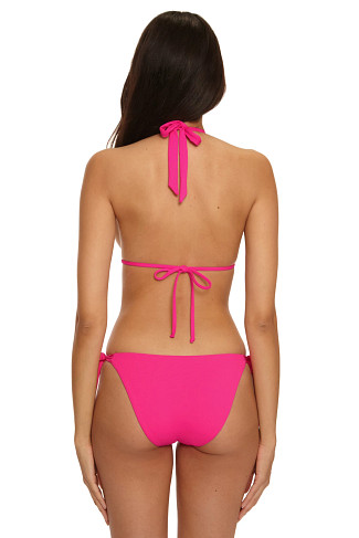 STRAWBERRY/TANGELO/WHITE Flamingo Stripe Triangle Bikini Top