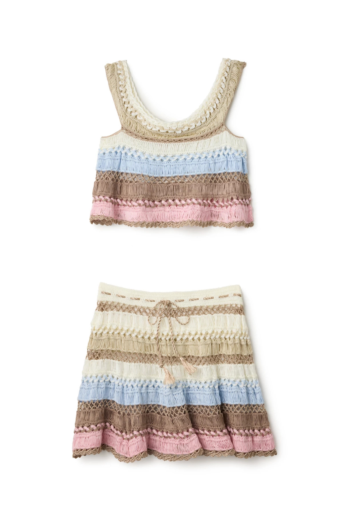 COTTON CANDY Cleo Hand-Crocheted Mini Skirt image number 3