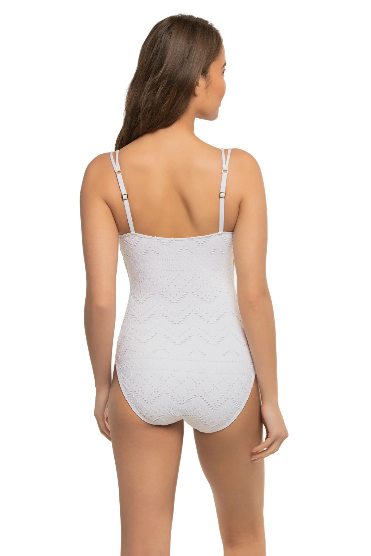 WHITE Saltwater Sands Lingerie One Piece Swimsuit image number 2