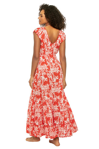 AMAZONIA CORAL Hilda Maxi Dress