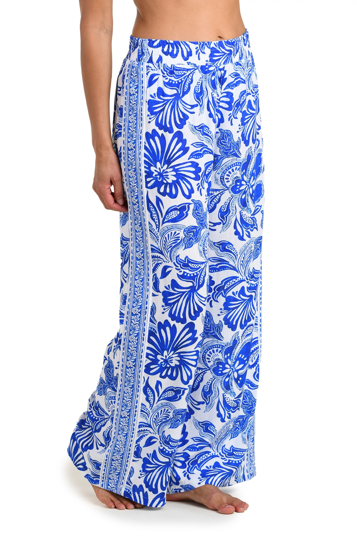 LAPIS Botanical Brocade Beach Pants image number 4