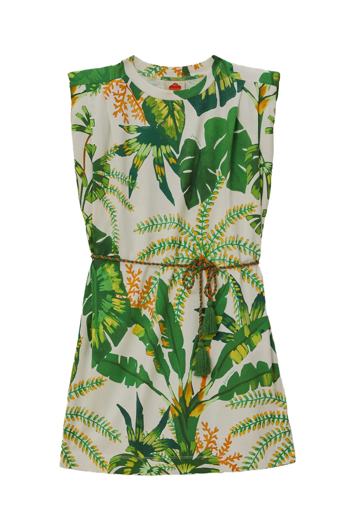 TROPICAL FOREST OFF-WHITE Tropical T-Shirt Dress image number 4