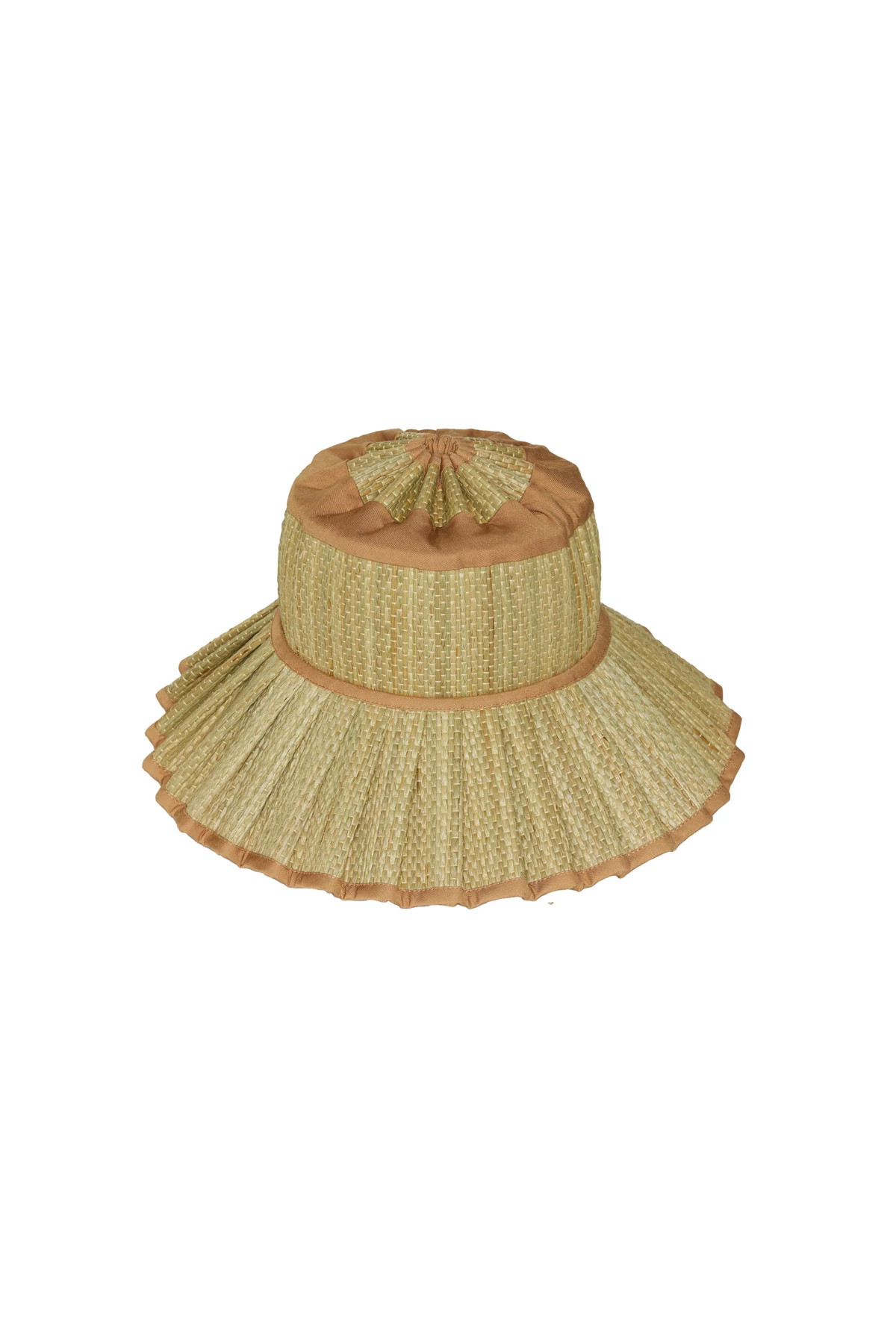 GOLDEN HAZE Capri Pleated Brim Packable Sun Hat image number 2