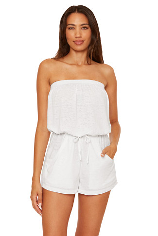 WHITE Strapless Romper