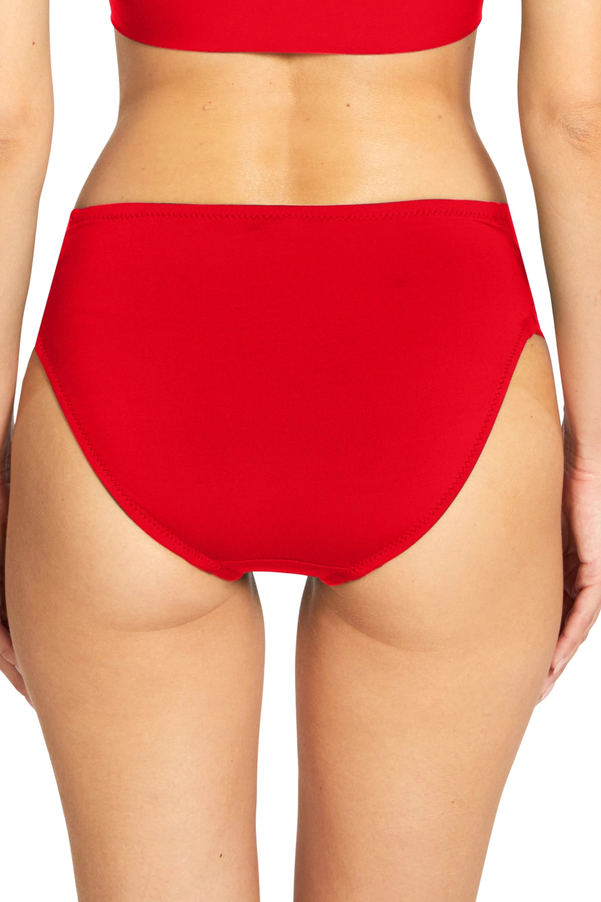 FIERY RED Banded Hipster Bikini Bottom image number 2